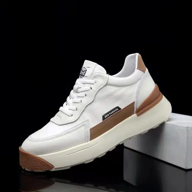

Leather men's shoes 2022 sports casual shoes all-match top layer cowhide shoes men's trendy shoes youth