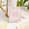 Happy Mother's Day Cookie Cutter Leaf Pattern Fondant Biscuit Mold Love Mom Party Cookie Embossing Mould Dessert Baking Tool 2