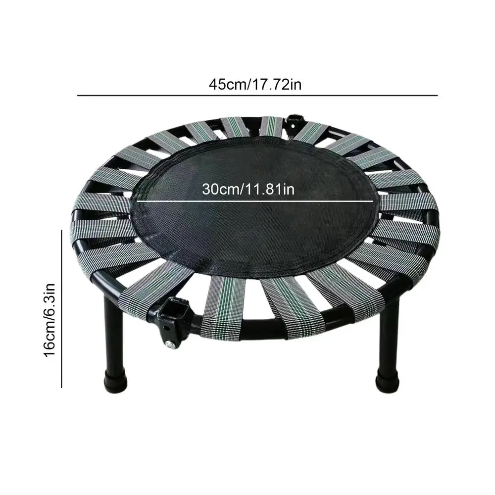 Mini Trampoline Round Trampoline With Anti-slip Foot Pads 165 Lbs Max Load Folding Jumping Bed For Indoor Play Exercise