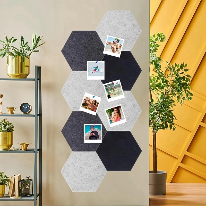Top-Acoustic Panels, 12 Pack Soundproof Wall Panels,Self-Adhesive Sound Absorbing, Hexagon Sound Proof Panels