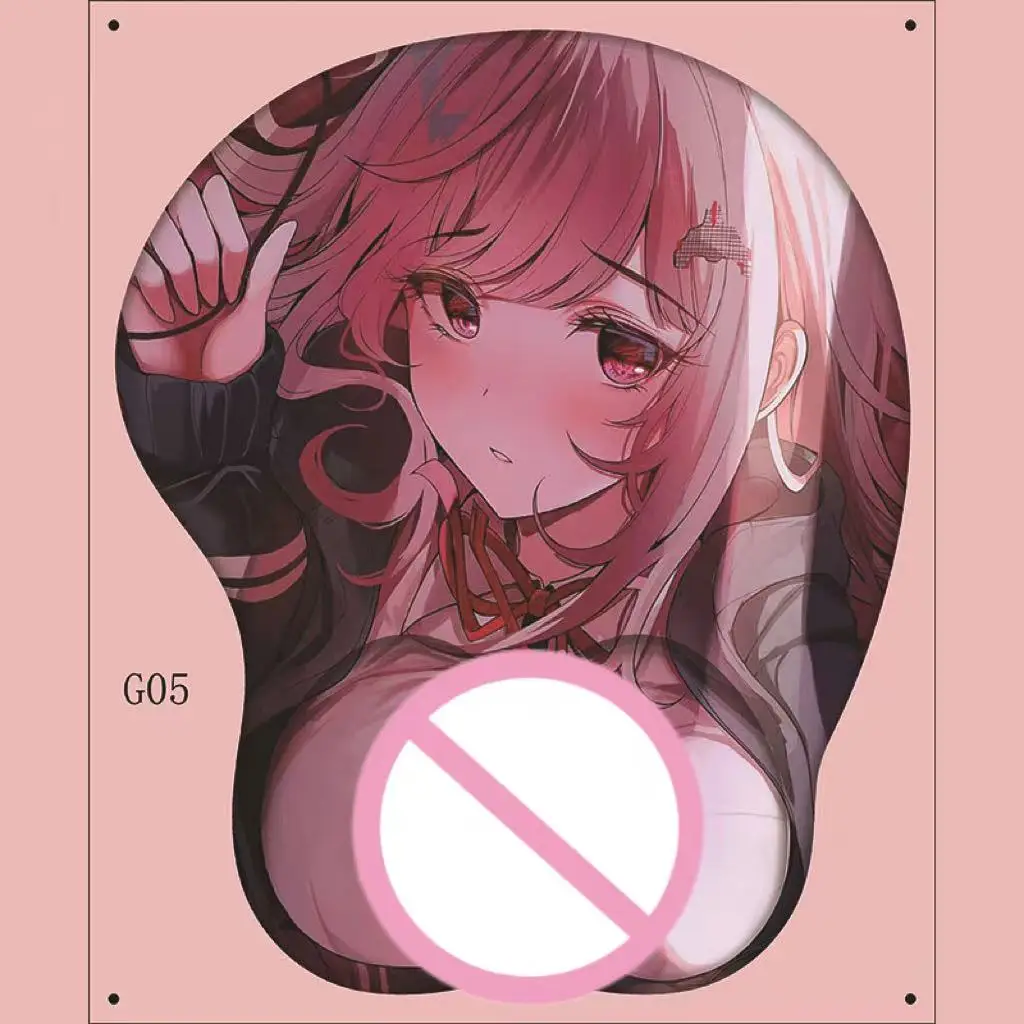 3D Anime Cartoon Mouse Pad with Soft Wrist Rest and Anti-Slip Design for Comfort and Gaming