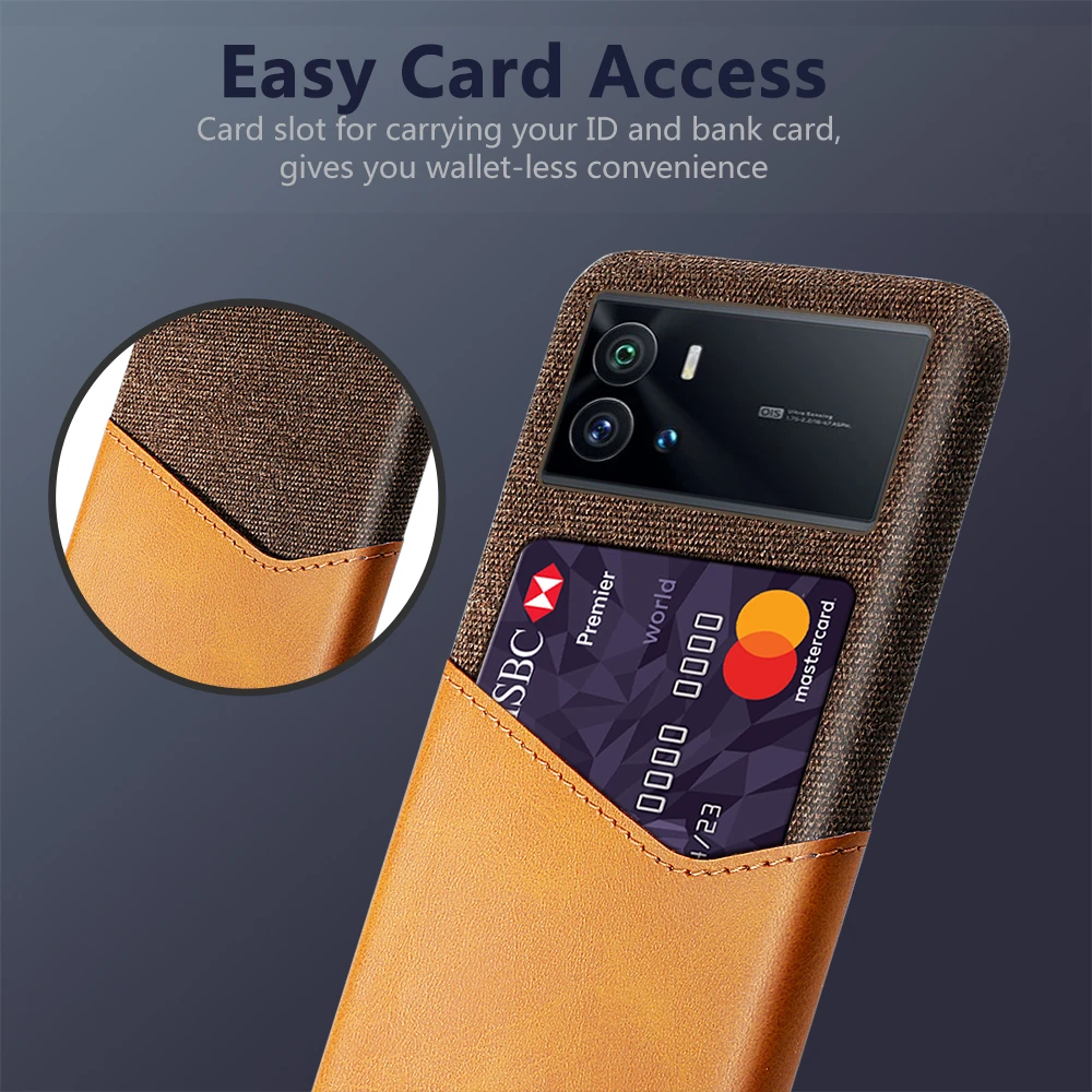 Elegant Business Card Slot Phone Cover Case with Bumper Protection and Sleek Design