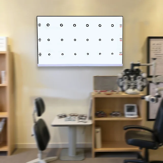 44 + cibles visuelles compteur de Vision numérique 21.5 "LCD sans bordure compteur de Vision optique électronique projecteur d'optométrie avec télécommande Co 1