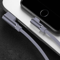 Elbow 90° USB - C Fast Charging Cable - Durable Nylon Braided Data Charger, Available in 1m, 2m, and 3m Lengths - 3m (Grey)