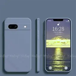 Liquid Silicone Rubber Phone Case - Enhanced Protection Cover - Pixel 8A (Lavender Grey)