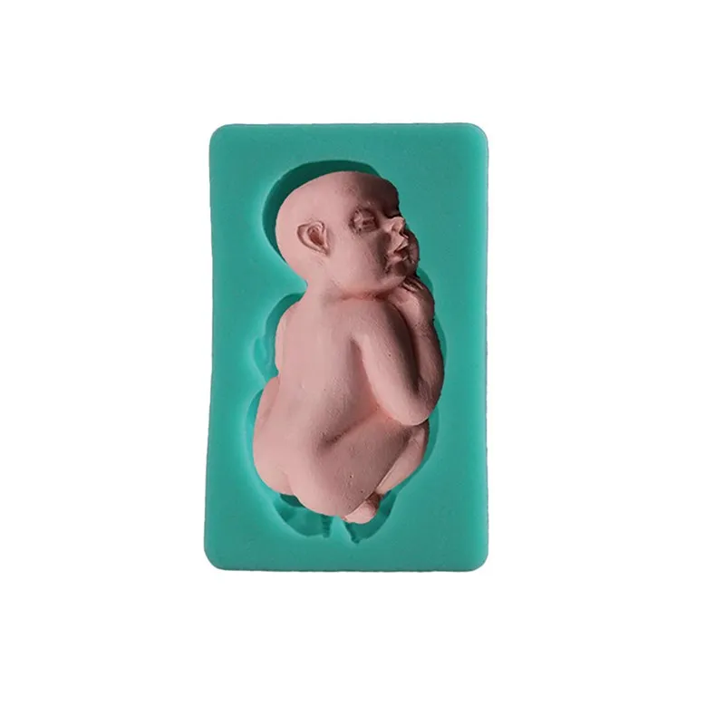 

Sleeping Baby Silicone Mold Cute Baby Treasure DIY Fondant Cake Dessert Pastry Pudding Candy Decoration Kitchen Baking Supplies