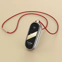 Fashion Necklace Strap for Smart Band - Elegant Pendant Accessory (Wax Rope Red Gold)
