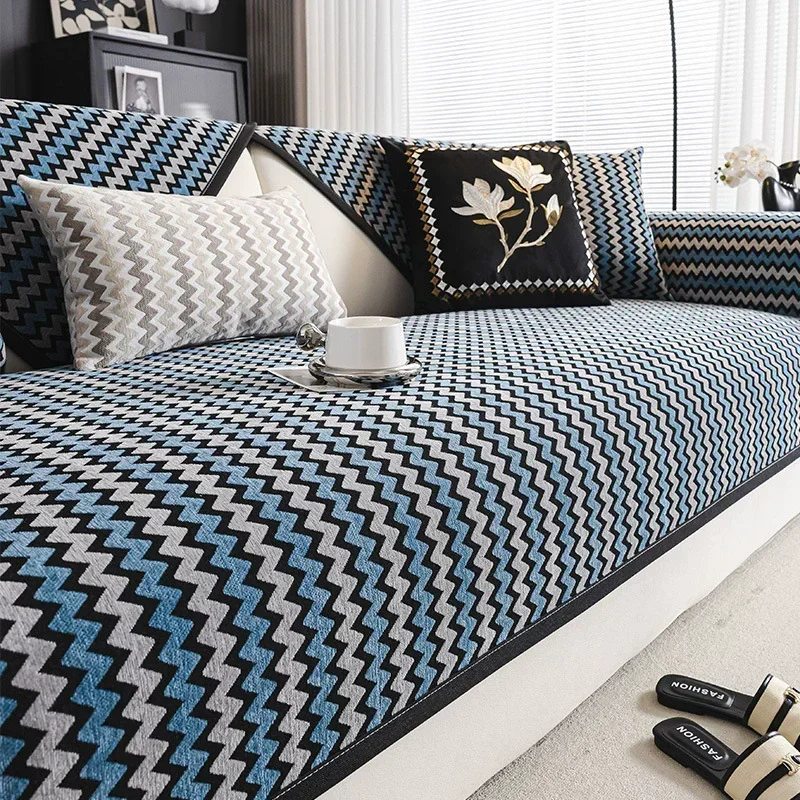 Four Seasons Universal Dirt-resistant Non-slip Cushion Light Luxury High-end All-inclusive Sofa Cover Cloth Towel 6