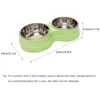 1 PCS Dual Bowl Stainless Steel Double Pet Bowls for Dogs and Cats - Non-Skid Base - Perfect for Food and Water - Easy to Clean 4