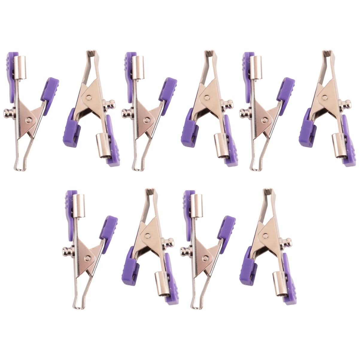 10Pcs Reusable ECG/EKG Alligator Clip Electrodes for Animals, Pets, Dogs, Cats and Veterinary, Used to Fix Cables