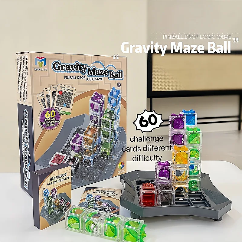 

3D three-dimensional gravity maze new children's puzzle thinking logic training toy parent-child interactive game