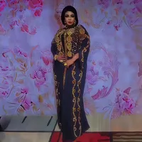 Ensemble deux pièces en mousseline de soie pour femmes, robe africaine de luxe, robe ample pour femmes, grande taille, robes bubu africaines 6