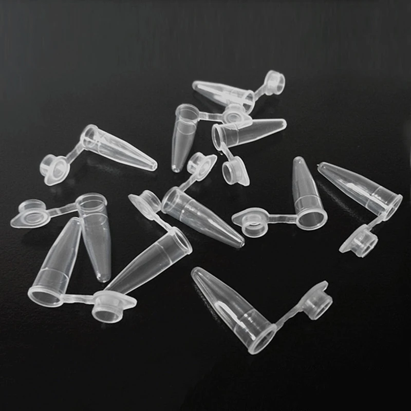 0.2ML Plastic Micro Centrifuge Tube Experiment Test Tubes Transparent Tube Container For Science Laboratory , 1000pcs