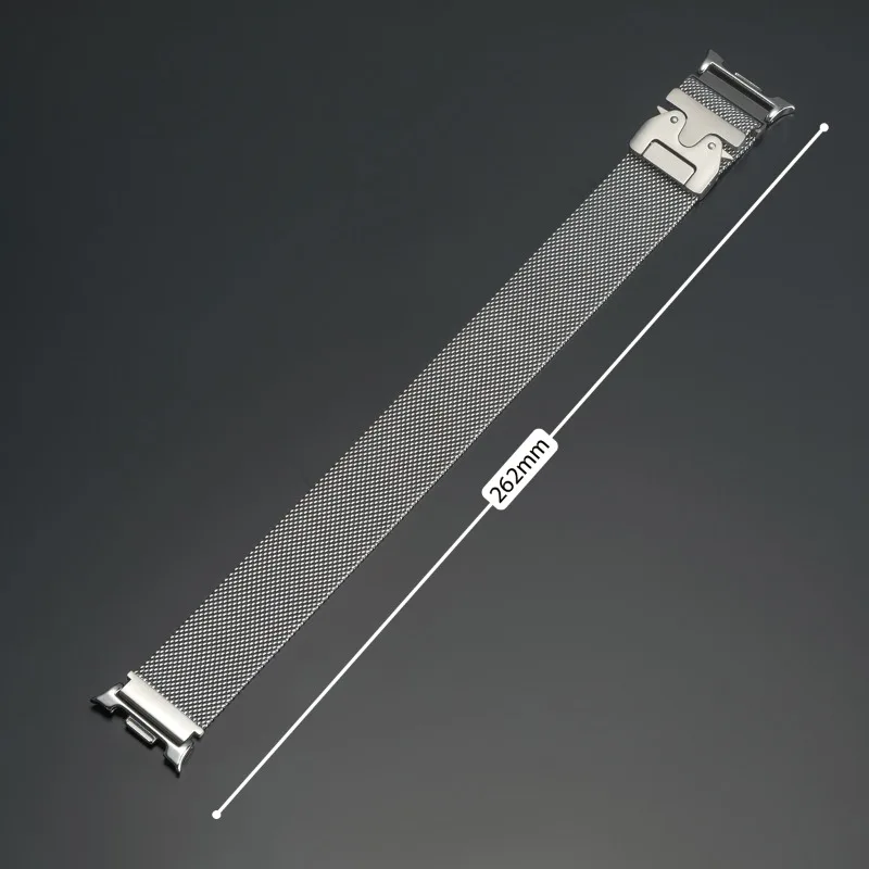 Sleek Milanese Stainless Steel Watch Strap