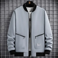 2023 New Spring Jackets Men Baseball Jacket Fashion Casual Coat Jacket Plus Size 6XL 8XL Outdoor Outerwear Solid Color 2