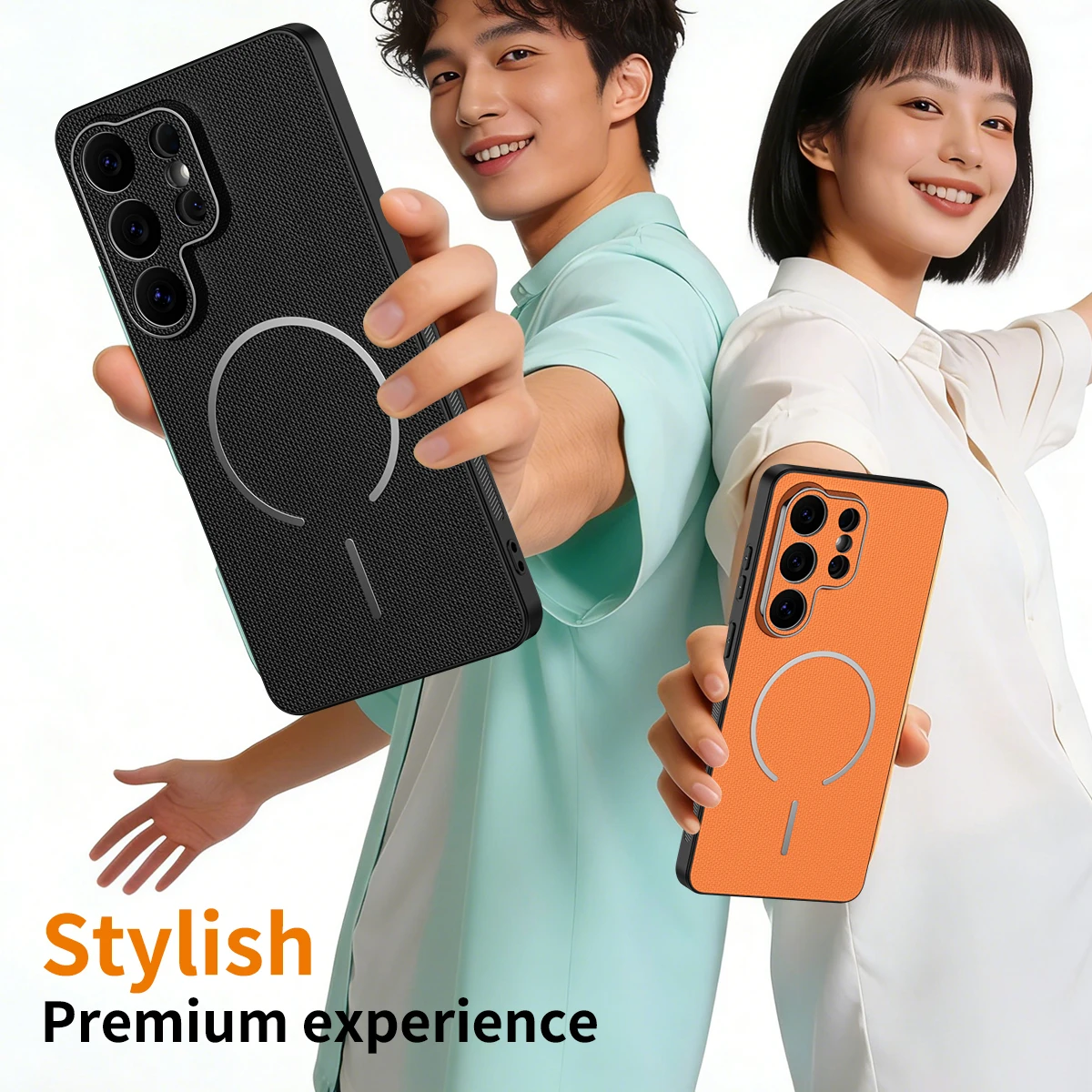 Luxury Techwoven Fabric Magnetic Phone Case Cover