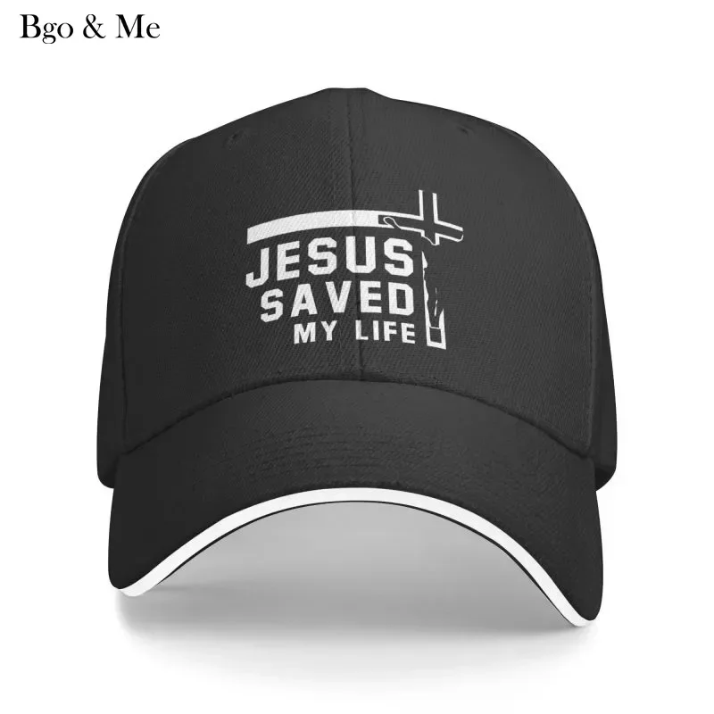 

2023 New Punk Jesus Saved My Life Baseball Cap For Men Women Breathable Christ Religion Christian Cross Dad Hat Sun Protection