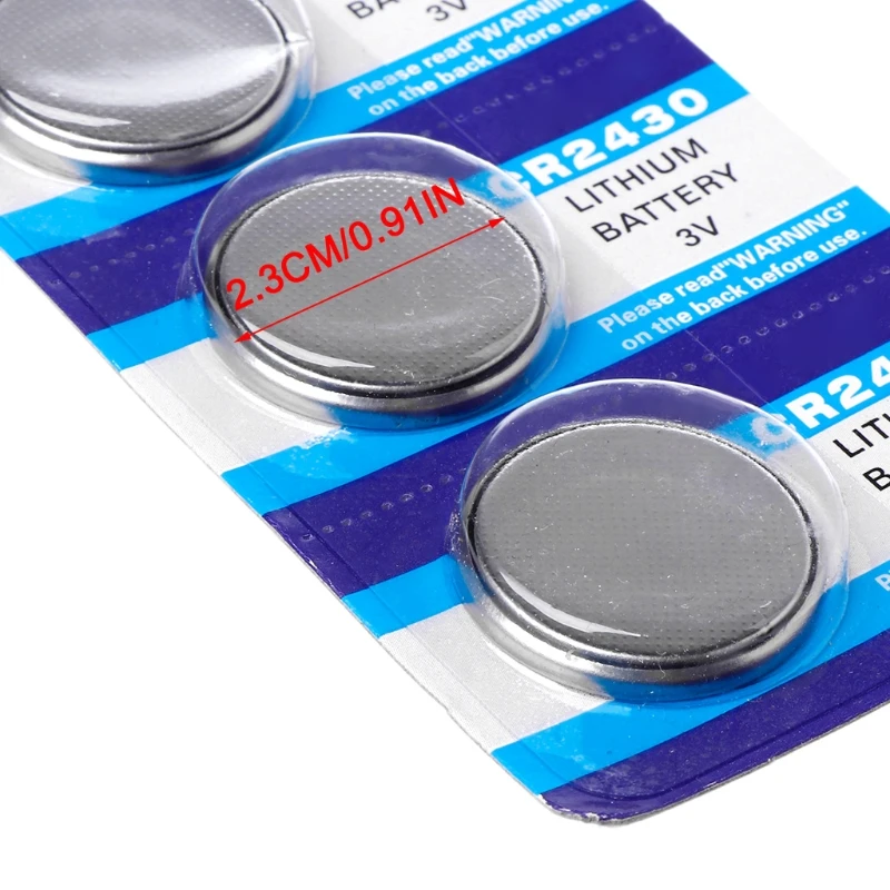 M2ec 5pieces 3 Volt Non Rechargeable Round Button Batteries Cell Cr2430