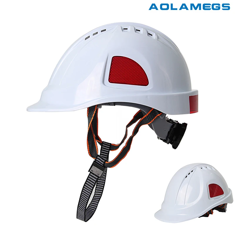 Safety Helmet Construction Safety Helmets with Reflective Patch for Engineer Work Cap Adjustable Safety Cap ABS Hard Hat Head Protection
