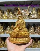 2025 large Exclusive COPPER Guru Rinpoche Padmasambhava Tibet Buddhism Buddha statue HOME Altar worship Effective protection 1