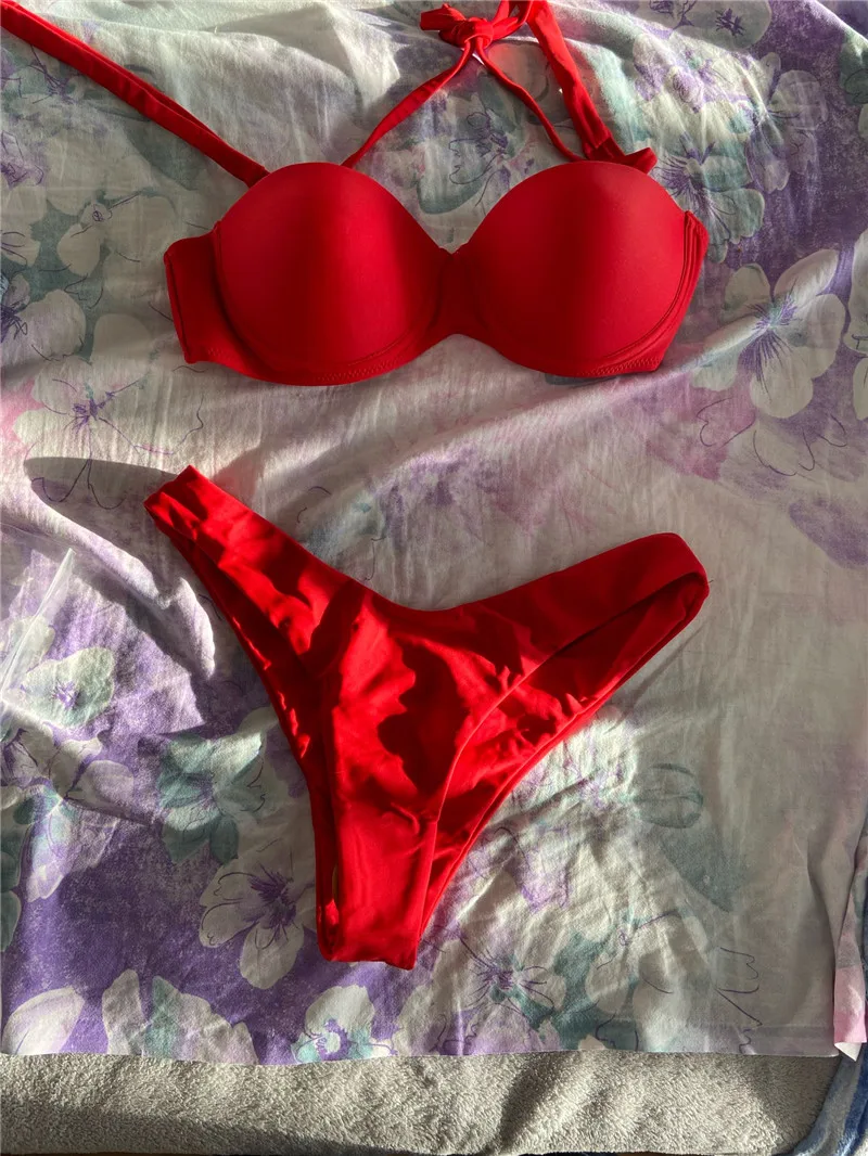 Women Bikini Set Sexy Strapless Swimsuit Chest Wrap Push Up Bikini Mujer 2023