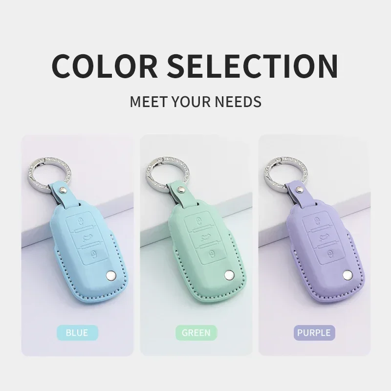For Volkswagen VW Polo Golf7 MK7 Tiguan Passat B5 B6 B7 Golf 4 5 6 MK6 Jetta Lavida PU Leather Car Key Case Cover Shell Key Bag