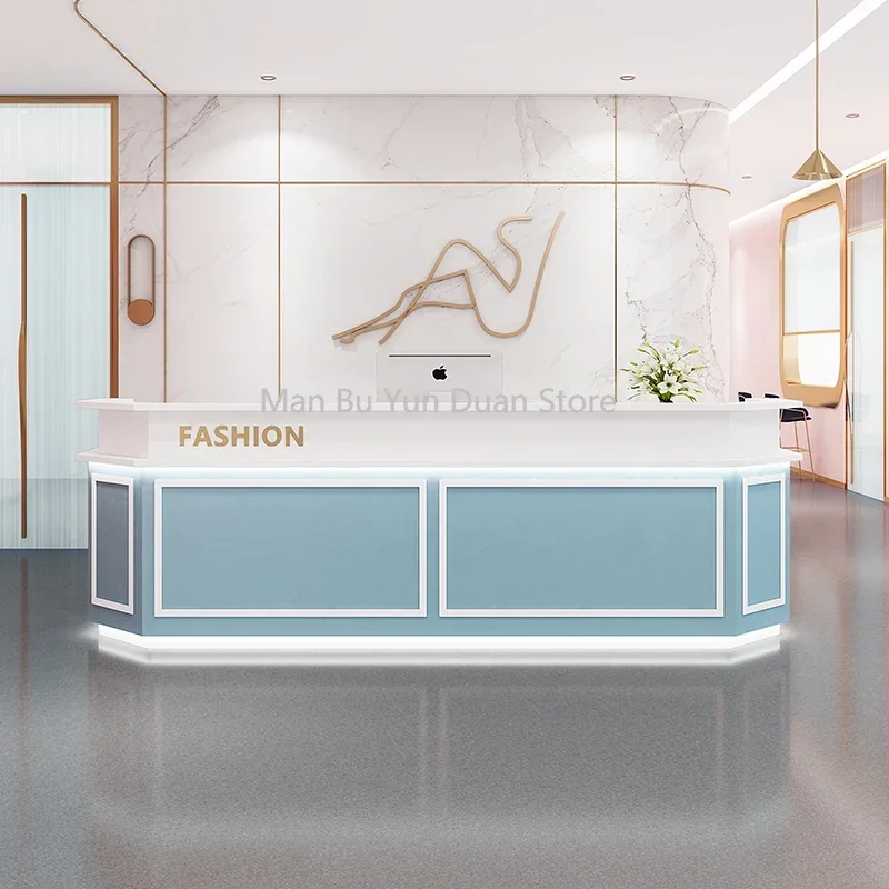 

Minimalist Clothing Reception Desks Store Cashier Beauty Salon Modern Reception Bar Counter Mostrador Negocio Modern Furniture