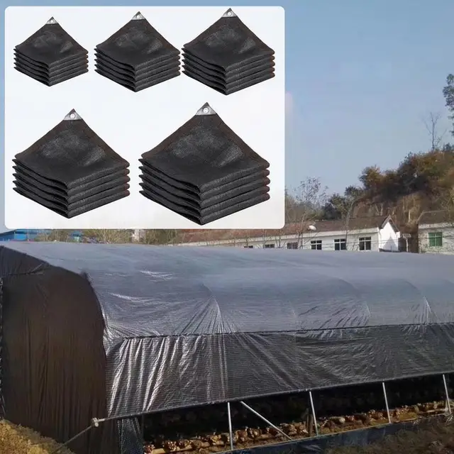Árnyékoló Kendő A Kerthez Fekete Vastagított Terasz Napvédő Háló Napfényes Ruhákon Kívül Zöldségek Hőhöz - Image 2