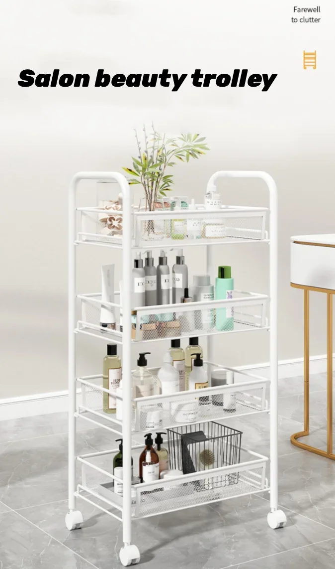 Multi-function Tools Hairdressing Salon Furniture Metal Beauty Salon Trolley