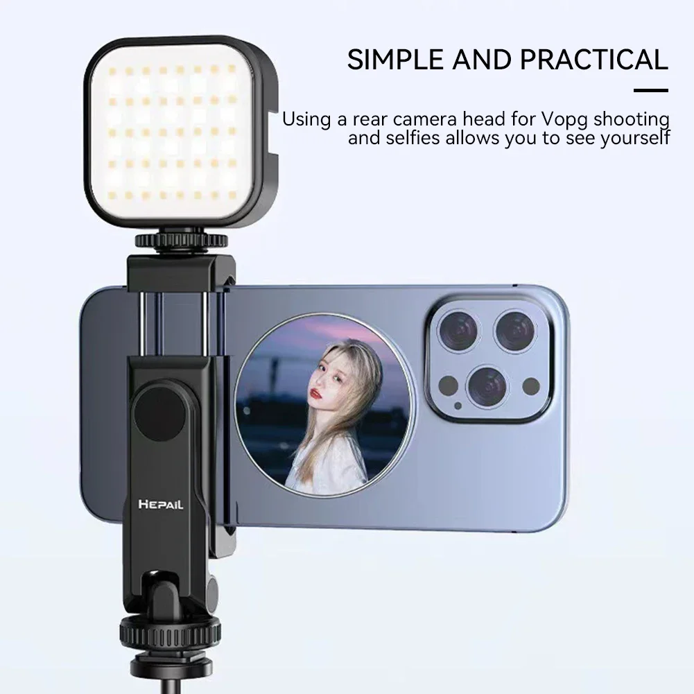 Selfie Vlog Mirror with Compact Adhesive
