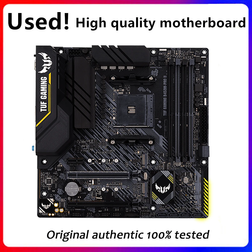 Per B450 Tuf Gaming B450M-Pro Ii Presa Della Scheda Madre Am4 Per Amd Ddr4 Usb3.0 Sata3 Scheda Madre Desktop Originale Scheda Madre Usata