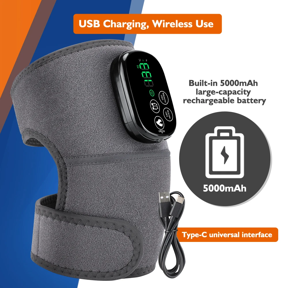 660 and 850nm Near Infrared Light Devices Knee Pad Brace 3 In 1 Heating Shoulder Elbow Joint Massager Thermal Massage Belts Pads