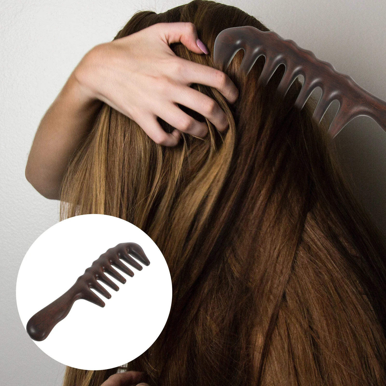 

1pc Women Hair Detangling Comb Sandalwood Massage Comb Hairstyling Comb
