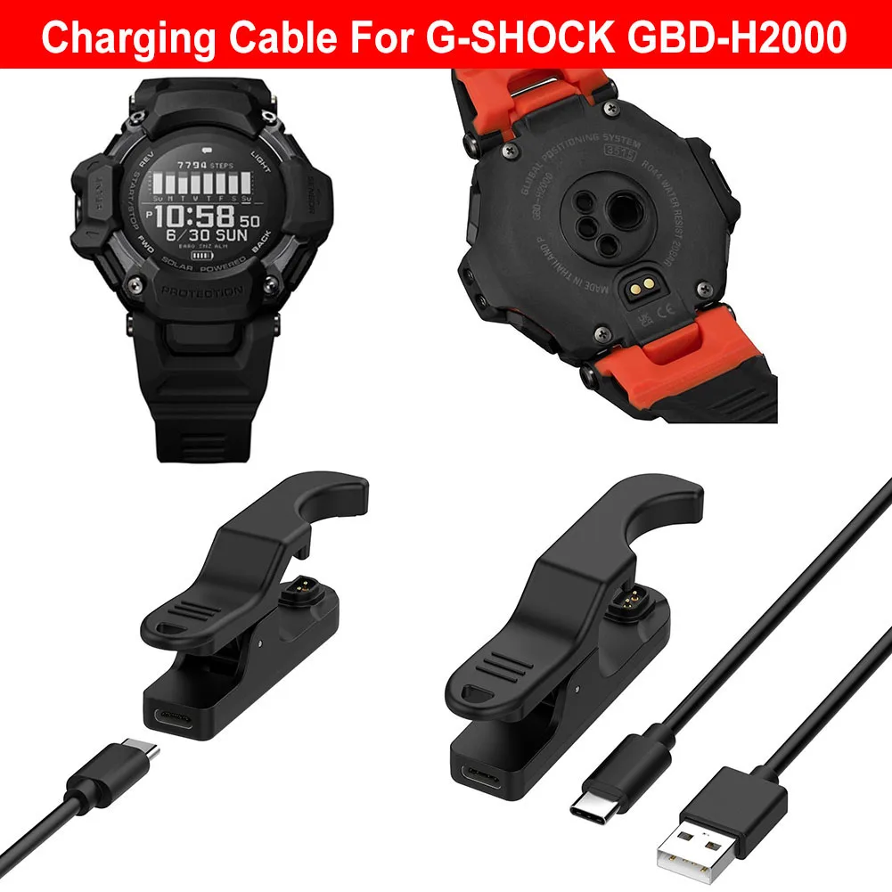 USB Charging Cable Watch Charging Holder 5V 1000MA Sports Watch Charging Cord Wire for Ca Sio G SHOCK GBD-H2000 Charging