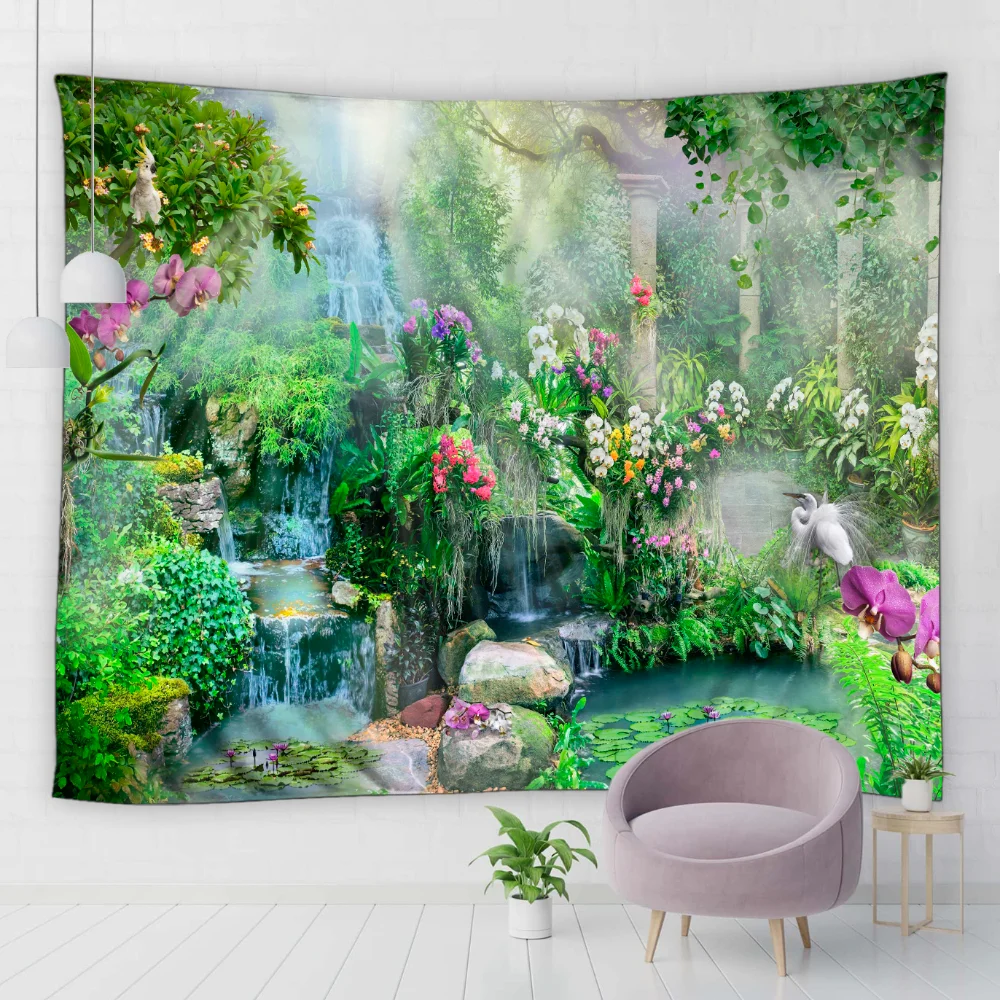 Waterfall Moss Wall Art, Enchanted forest art