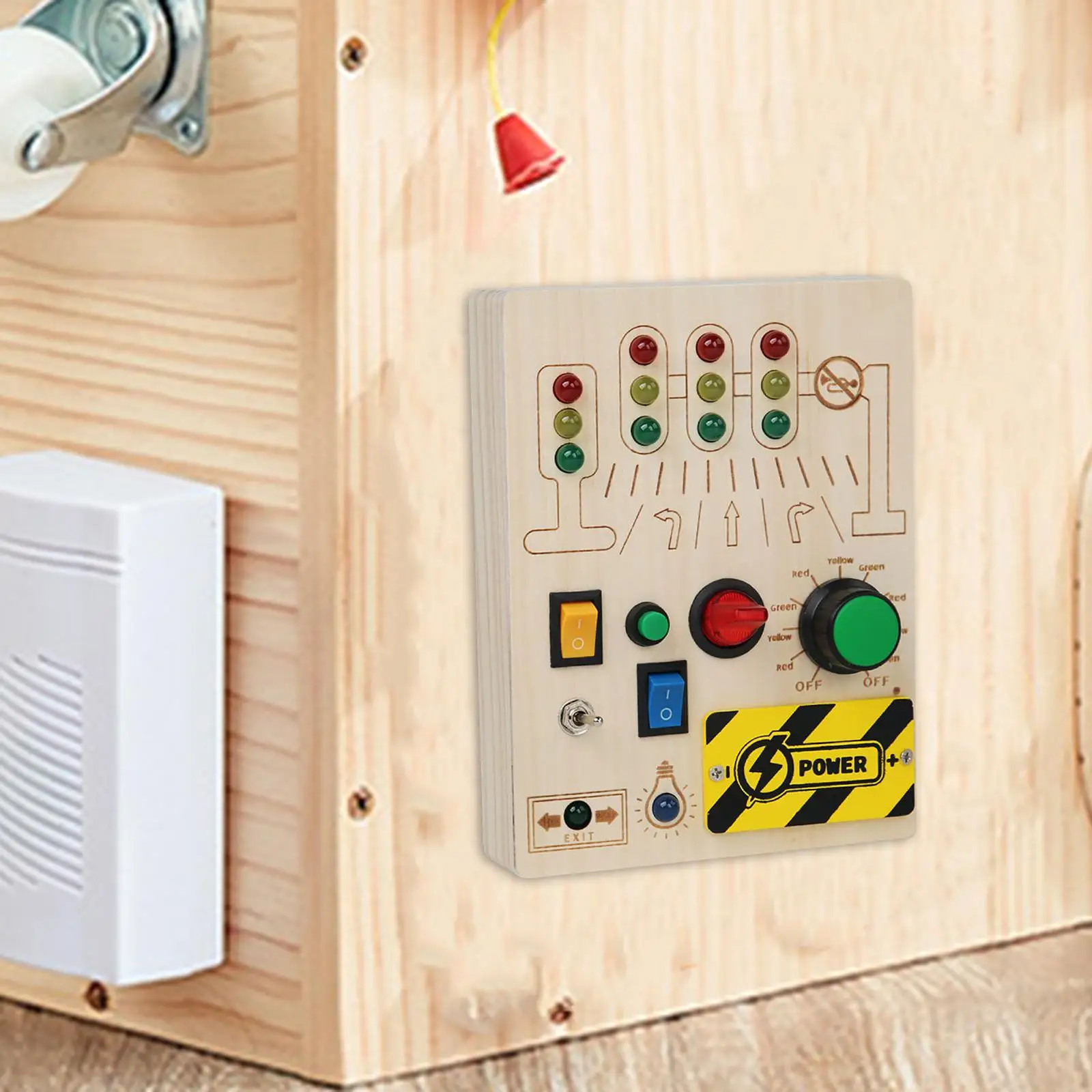 

Montessori Busy Board Early Education Toy Preschool Activities for 1+ Year Old Kids Children Sensory Board Indoor Play Game