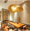 HandMade Vintage Bamboo Weaving LED Pendant Light Home Hanging Chandelier Lighting Living Room Kitchen Rattan Woven  Lamp 1