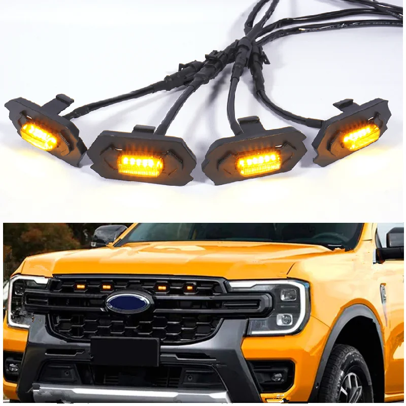 DOOD Grill Lights For 2022-2024 Nissan Frontier – LED Front Grille Light Kit – White Lights For 3rd Gen Accessories – Fits PRO 4X, S, SV, PRO X – IP68 Waterproof