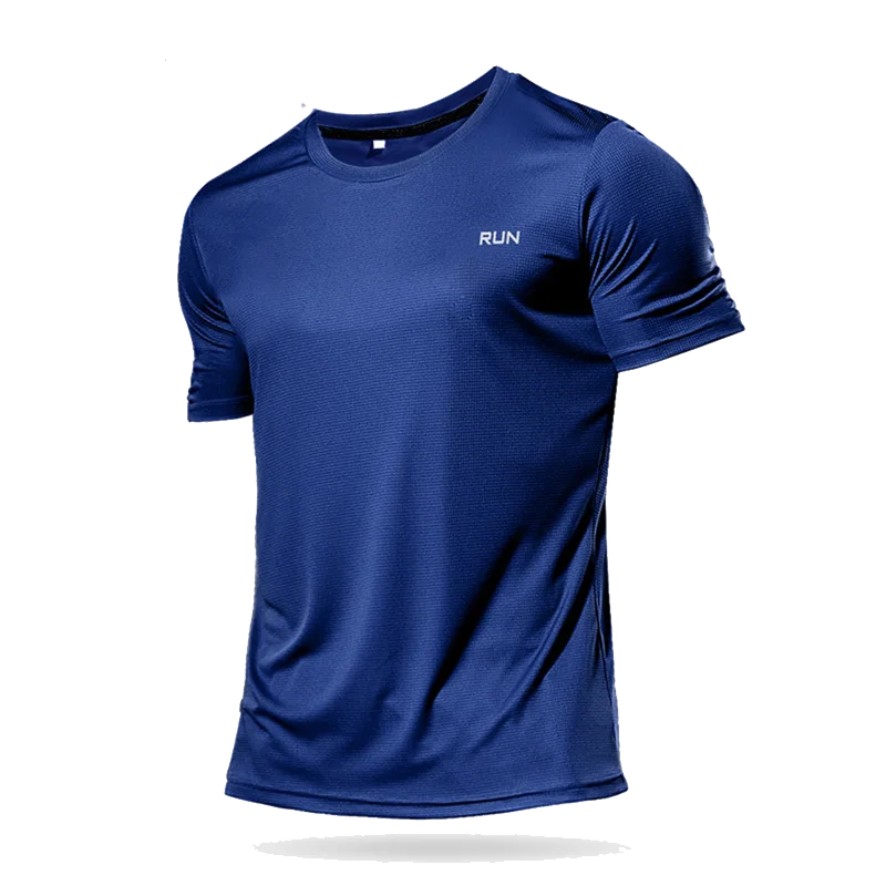 High Quality Polyester Men Running T Shirt Quick Dry Fitness Shirt