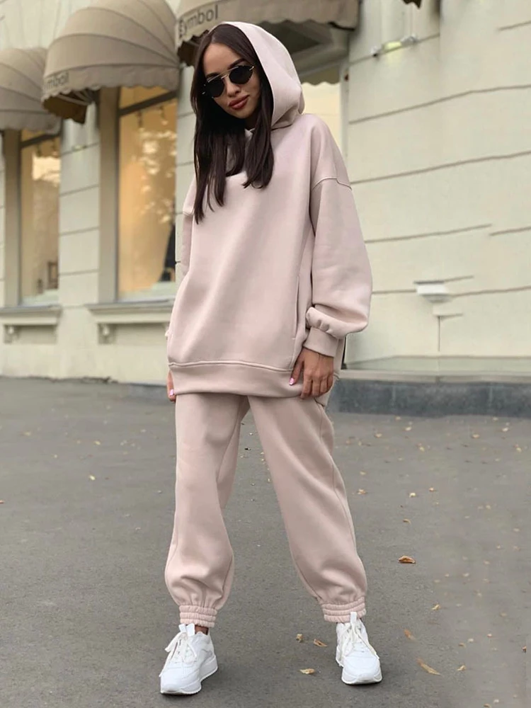 Womens Two Piece Pants KEXU Streetwear Cut Out Set Women Sweat Suits Long  Sleeve Sweatshirt Straight Wide Leg Sets Sporty Tracksuit From 29,27 €