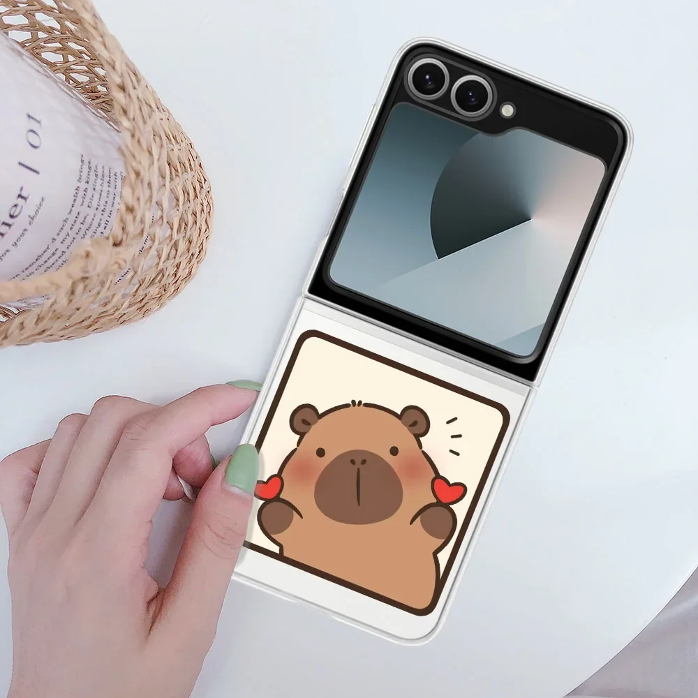 Adorable Capybara Anime Pattern Transparent Case
