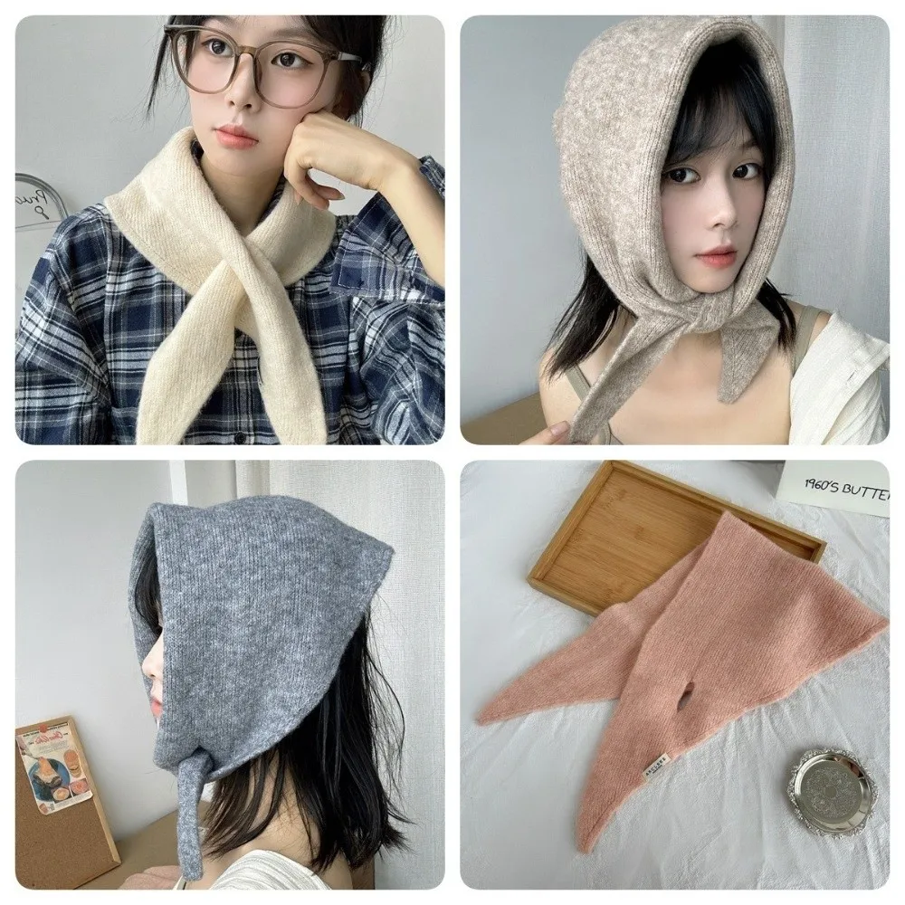 Windproof Knitted Neck Warmer Scarf for Autumn and Winter