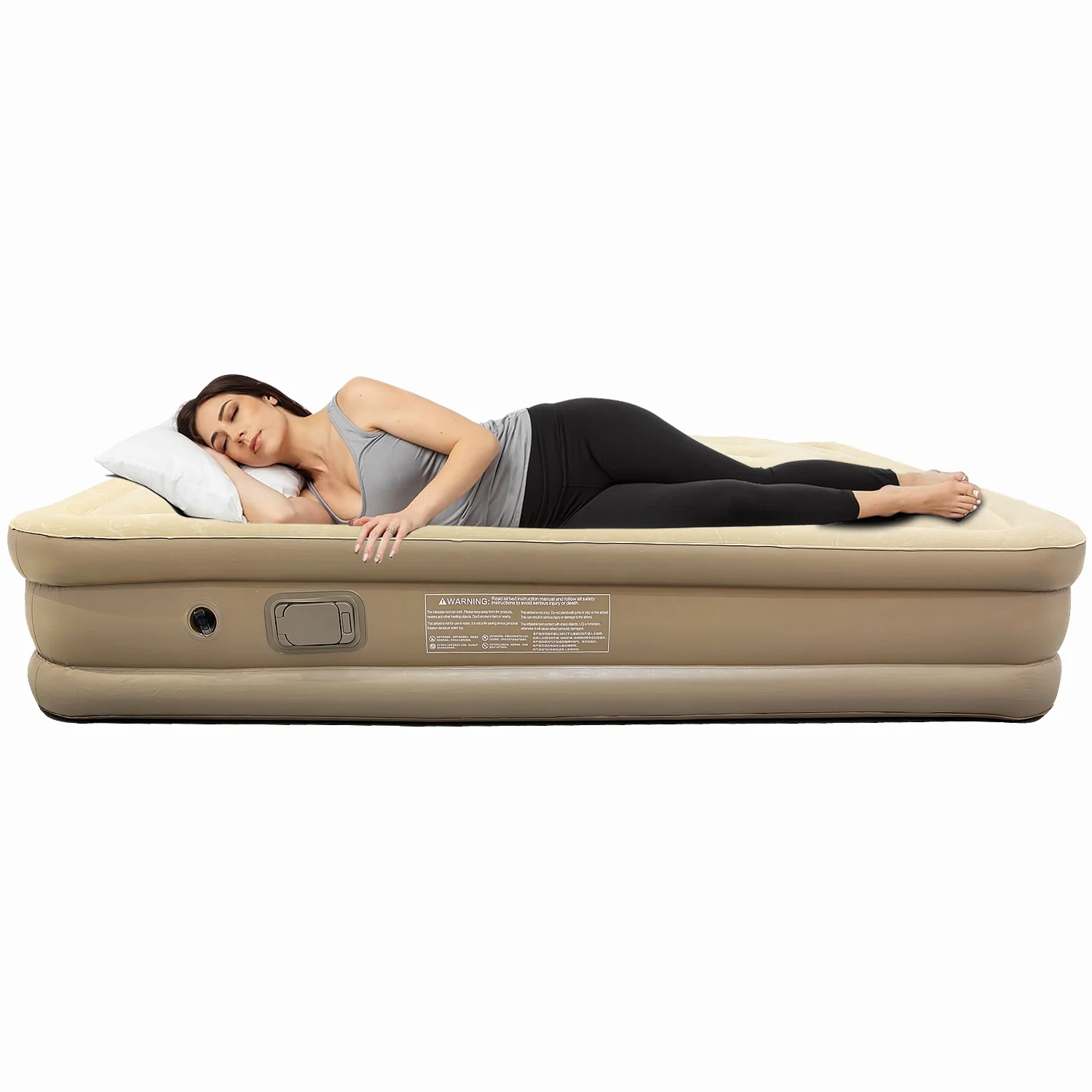 Balloon Sleeping Mattress, Camper Heavy Air Mat Mattress Portable Built-in Air Pump, Mattress Camping Pad