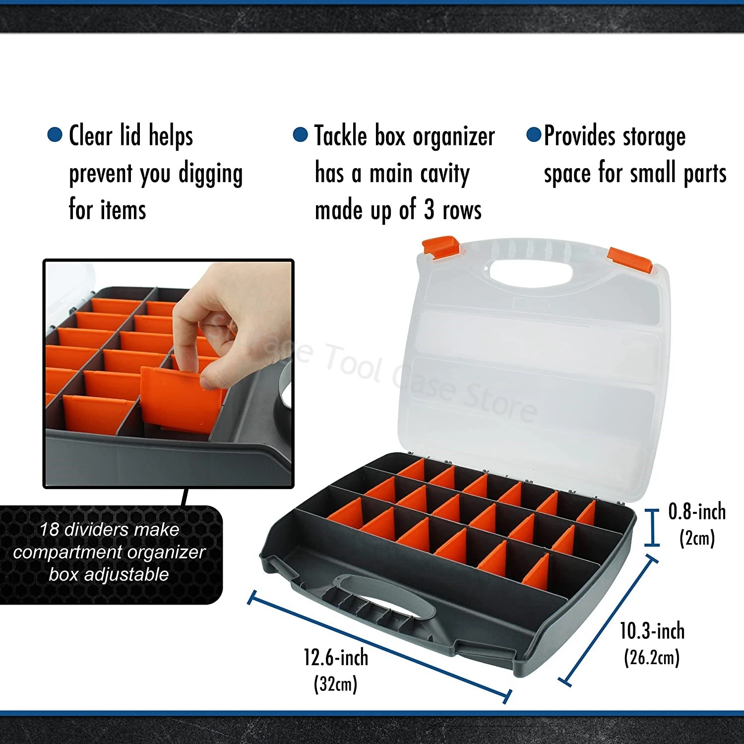Tool Box Multi-Grid Screwdriver Screw Storage Box Parts Toolbox Plastic Boxes Portable Hardware Tool Organize Piece Storage