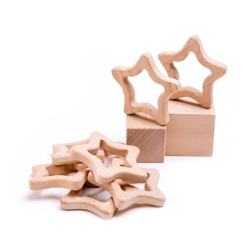 1PC Baby Wooden Teethers Food Grade Toys Wooden Animal Pig Rodent Flamingo Beech Wood Teething Bracelet Pendant teething toys baby teething toys