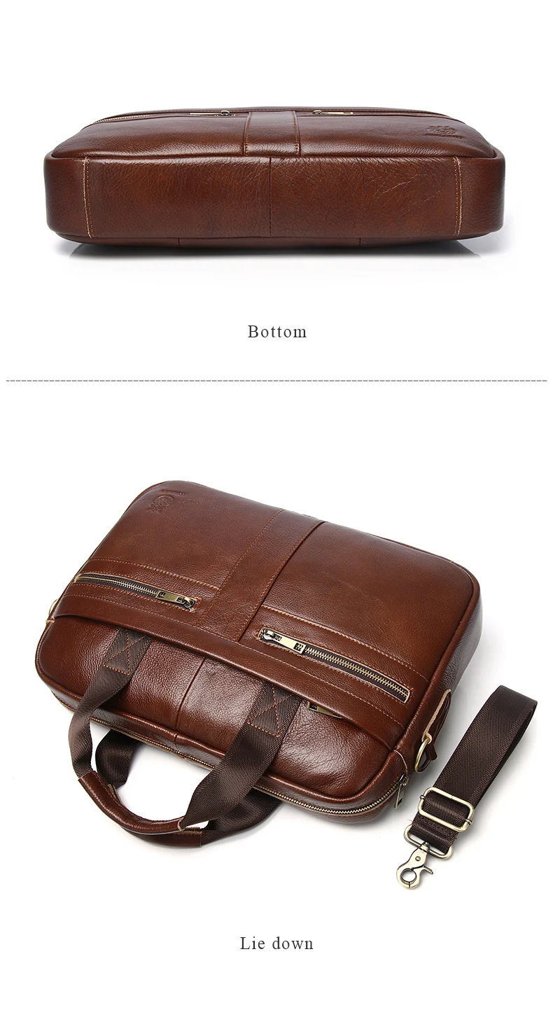 Schlatum Echt leder Aktentaschen hart für Männer 15,6 Zoll Büro Business Computer Tasche Vintage Handtaschen Laptop Aktentasche Taschen – Detail 11
