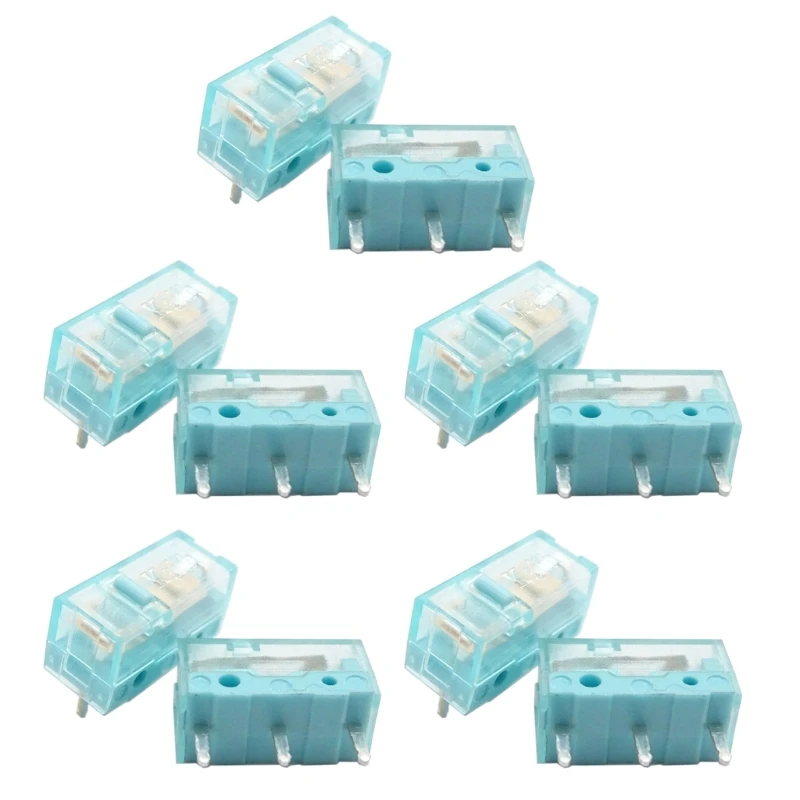 오리지널 Kailh Blue GM 8.0 마우스 마이크로 스위치, 마이크로 단추 골드 접촉기, 90 만 클릭 수명, 3 핀 블루 도트