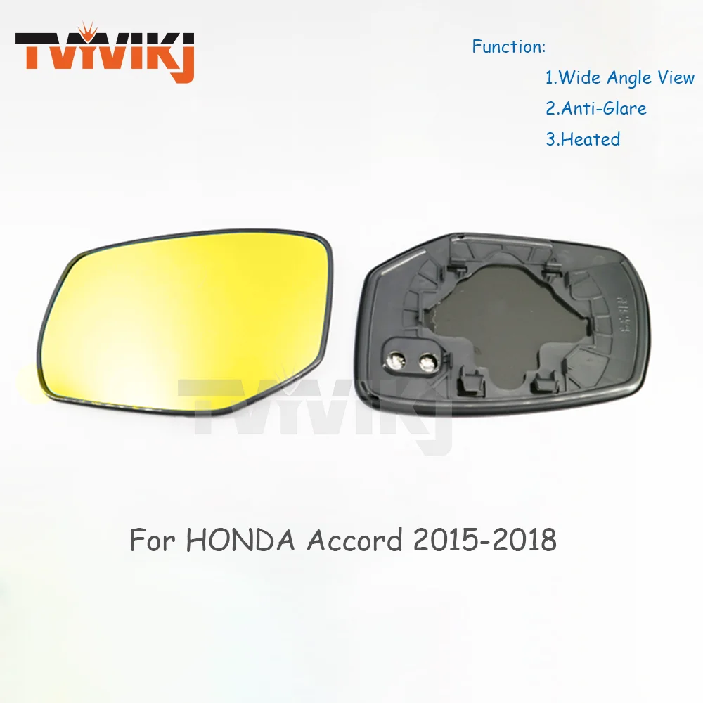 

TVYVIKJ 1 пара боковых зеркал заднего вида золотые стеклянные линзы для HONDA Accord 2015-2018 широкоугольный Вид антибликовое автомобильное дверное зеркало
