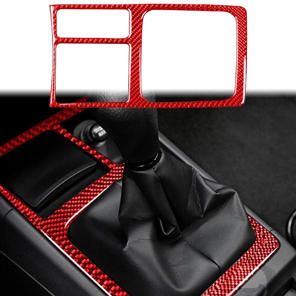 

Красные настоящие наклейки из углеродного волокна для Mitsubishi Lancer автомобиль EVO Gear ручные наклейки для украшения автомобиля