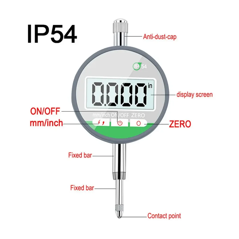 Waterproof Digital Micrometer 0.001mm Electronic Micrometer Metric 0-12.7mm Precision Dial Indicator Gauge Meter Tools IP54 dial indicator gauge dial indicator